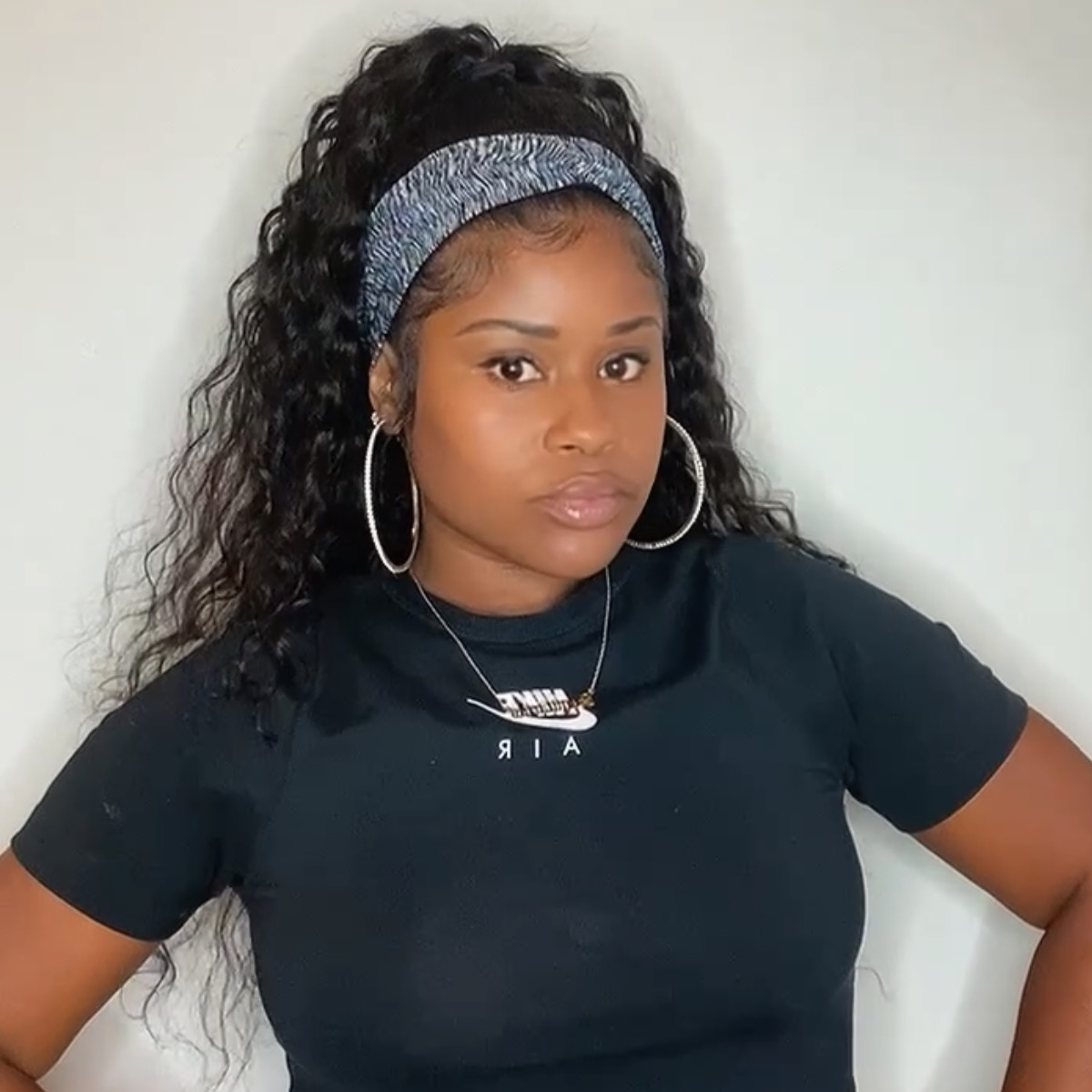 Indian Curly Headband Wig